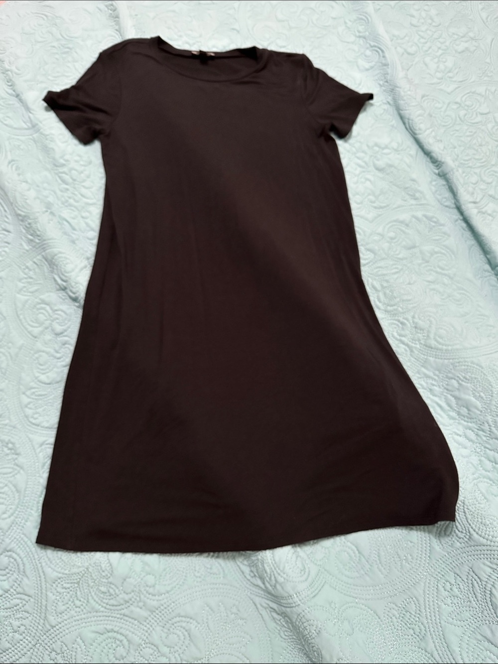 Express Black Short-Sleeve A-Line Tunic Dress
